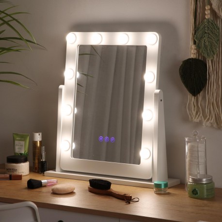 MIROIR RECTANGULAIRE AVEC LUMIÈRES GLAM