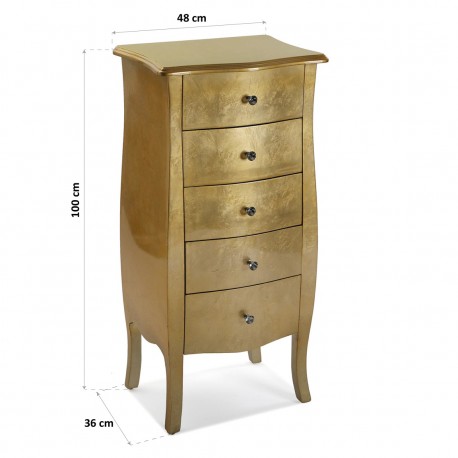 CHIFFONNIER 5/T CAGLIARI DORÉ