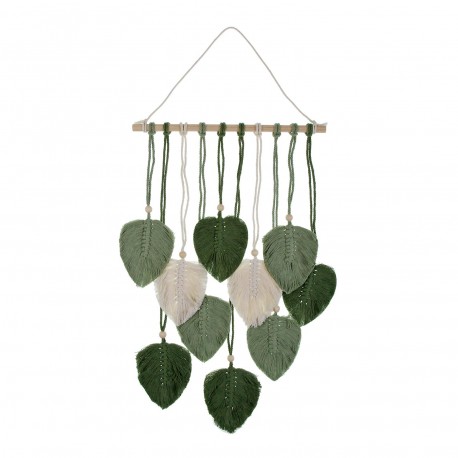 DÉCORATION MACRAMÉ VERT