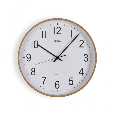 HORLOGE MURALE BOIS CLAIR 35CM