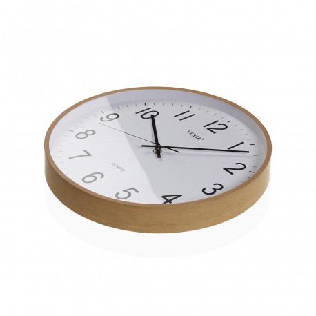 HORLOGE MURALE BOIS CLAIR 35CM