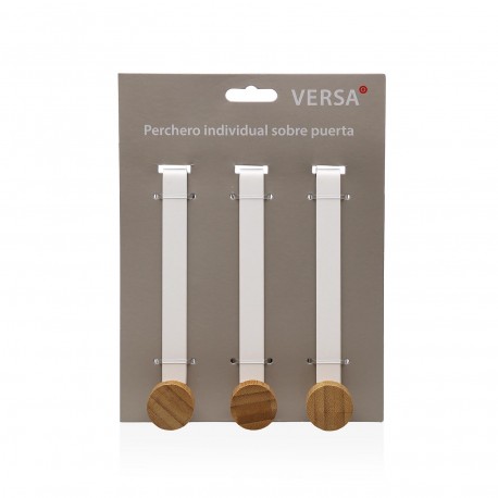 SET 3 PORTE-MANTEAUX MURAL BLANC