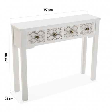 CONSOLE 4 TIROIRS "SAFIRA"
