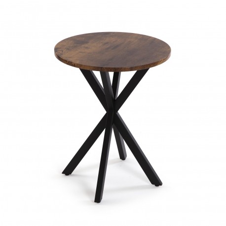 TABLE D'APPOINT RONDE BOIS 40x50