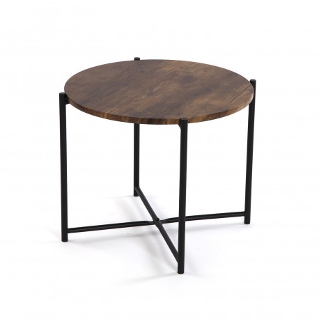 TABLE D'APPOINT RONDE BOIS 51x40