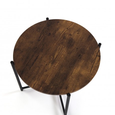 TABLE D'APPOINT RONDE BOIS 51x40