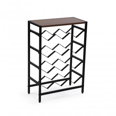 MEUBLE CASIER À VIN 12 BOUTEILLES NOIR