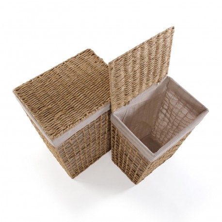 SET DE 2 PANIERS HAUTS MARRON NADIR SET DE 2 PANIERS HAUTS MARRON NADIR