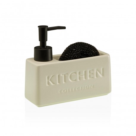 DISTRIBUTEUR SAVON ÉPONGE "KITCHEN" BEIGE