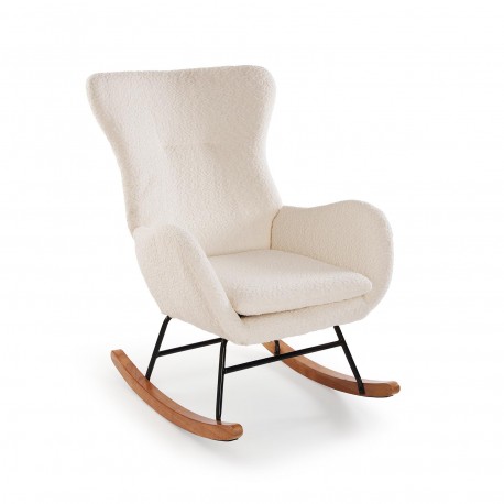 ROCKING CHAIR BLANC KORA AVEC ACCOUDOIRS