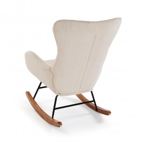 ROCKING CHAIR BLANC KORA AVEC ACCOUDOIRS