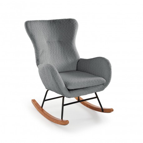 ROCKING CHAIR GRIS KORA AVEC ACCOUDOIRS