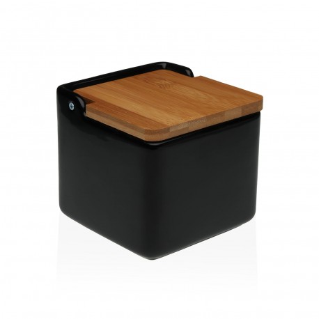 SALIÈRE COUVERCLE BAMBOU NOIR