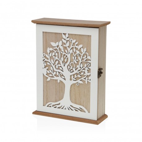 BOÎTE À CLÉS ARBRE DE LA VIE BLANC