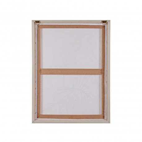 TOILE 45 X 50 FEUILLES TROPICALES OCRE 2