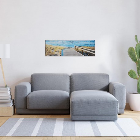 TOILE 30 X 90 CHEMIN DE PLAGE 1