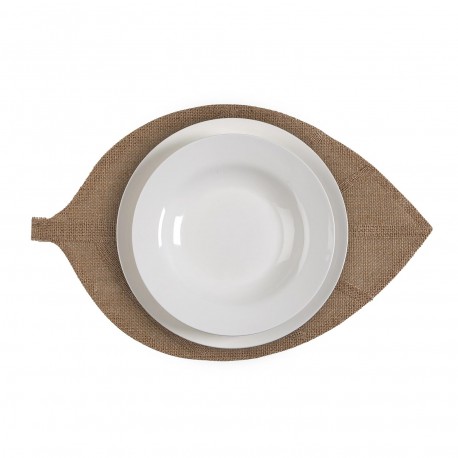 SOUS-PLAT FEUILLE BEIGE