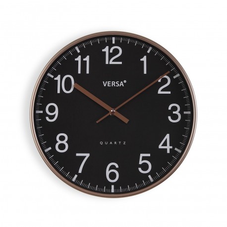 HORLOGE MURALE NOIRE 30X4,3CM
