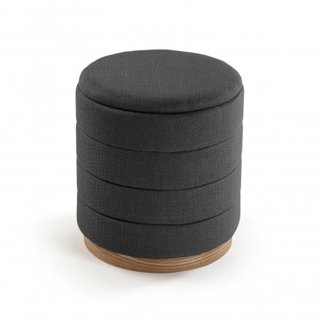 POUF AVEC RANGEMENT GRIS