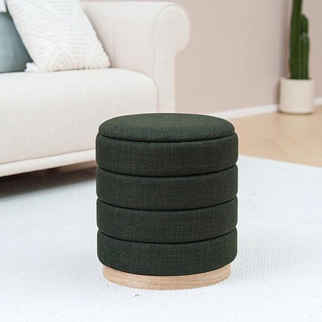 POUF AVEC RANGEMENT VERT