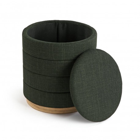 POUF AVEC RANGEMENT VERT