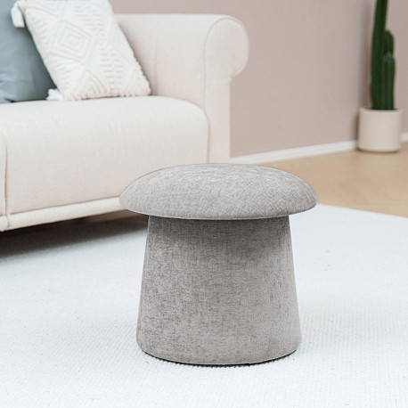POUF AVEC RANGEMENT GRIS