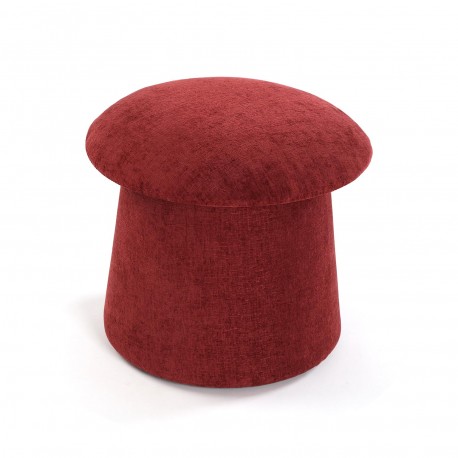 POUF AVEC RANGEMENT ROUGE