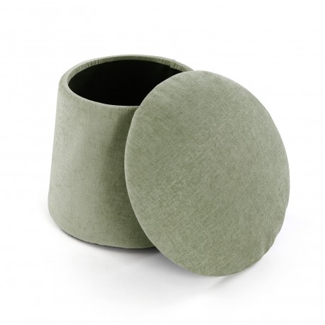 POUF AVEC RANGEMENT VERT