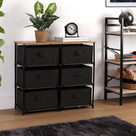 CHIFFONNIER GRIS FONCÉ