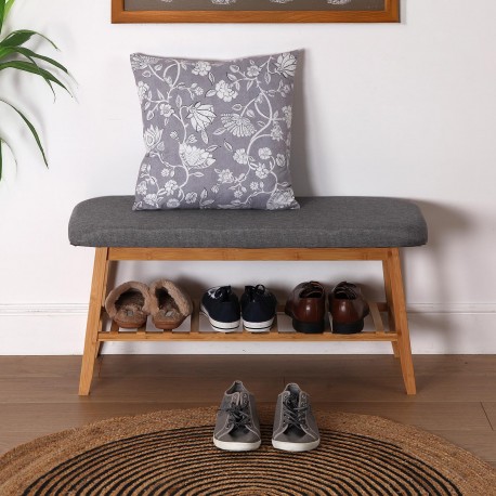 TAPIS JUTE NOIR CERCLES