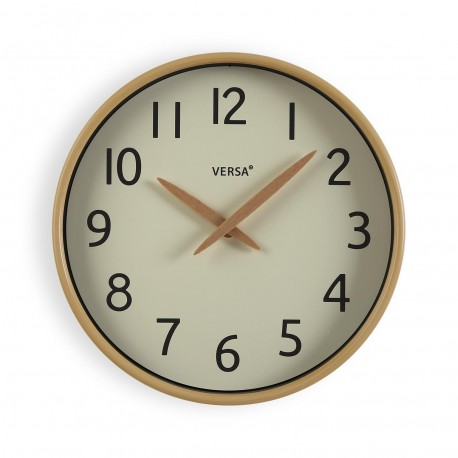 HORLOGE MURALE EFFET BOIS CLAIR 30 CM