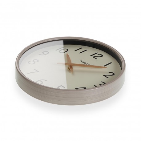 HORLOGE MURALE EFFET BOIS BLANC 30 CM