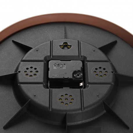 HORLOGE MURALE EFFET BOIS FONCÉ 30 CM