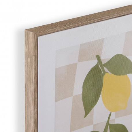IMPRESSION SUR TOILE ENCADRÉE 30X40 CITRONS