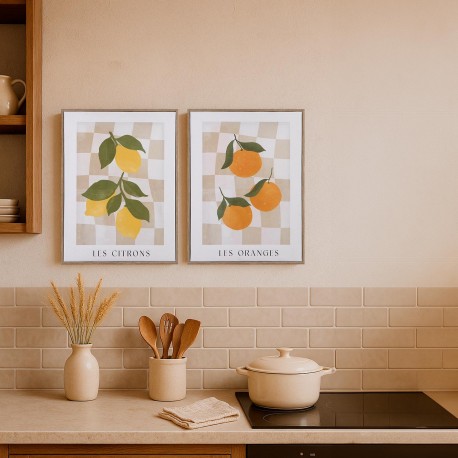 IMPRESSION SUR TOILE ENCADRÉE 30X40 ORANGES