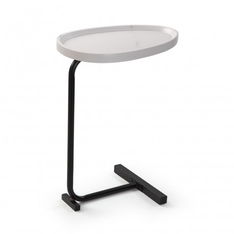 TABLE AUXILIAIRE EFFET MARBRE BLANC NELA