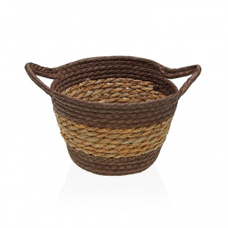 PANIER ROND AVEC ANSES MARRON