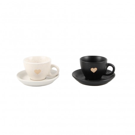 SET 6 TASSES CAFÉ AVEC SOUCOUPE ELLIS