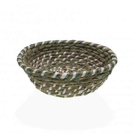 PANIER BLANC ET VERT 25 CM