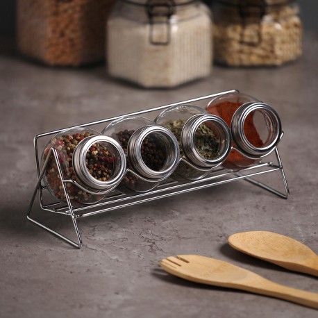 SET 4 POTS À ÉPICES AVEC SUPPORT