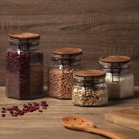 BOCAL AVEC COUVERCLE ACACIA 800ML