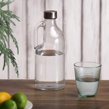 BOUTEILLE TRANSPARENTE AVEC ANSE