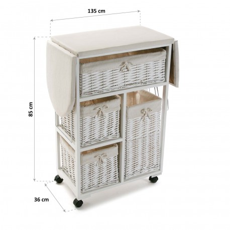 MEUBLE AVEC PANIERS BLANC