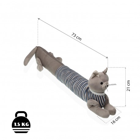 BUTÉE DE PORTE CHAT AVEC CHEMISE À RAYURES