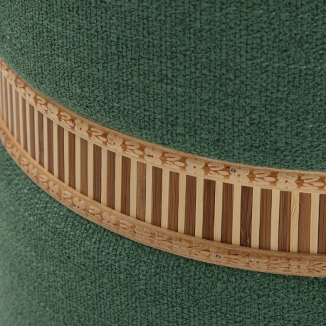 SET DE 2 POUFS RANGEMENT VERT ANNEAU BAMBOU