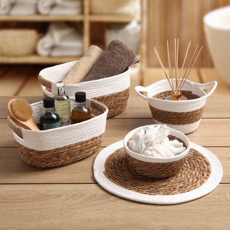 PANIER ROND AVEC ANSES BLANC