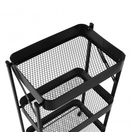CHARIOT PLIANT MÉTAL NOIR
