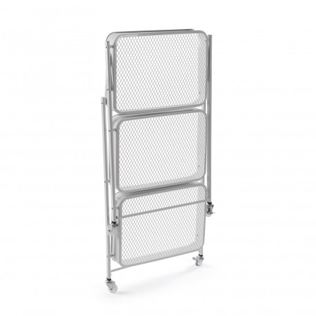 CHARIOT PLIANT MÉTAL BLANC