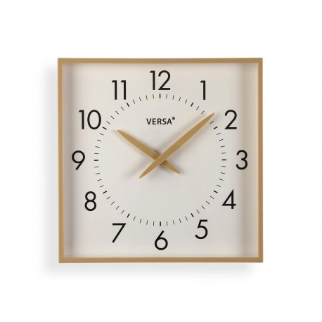HORLOGE MURALE CARRÉE CLAIRE