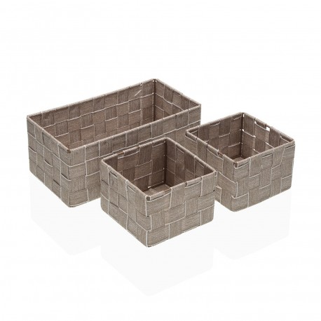 SET 3 PANIERS BEIGE